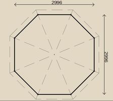 Pavillon LAURA in unserer Ausstellung / in 28 mm / 3,00 m Durchmesser