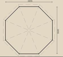 Pavillon LINDA II / Info in unserer Ausstellung / in 44 mm Wandstärke / 4,00 m Durchmesser